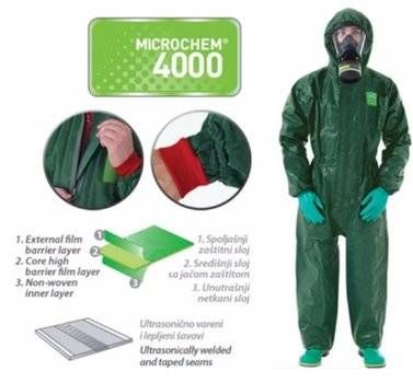Quần áo chống hoá chất Microchem 4000