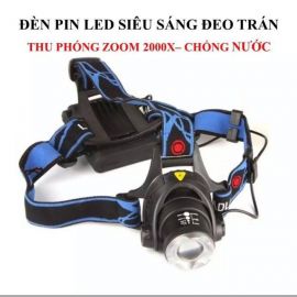 Đèn pin đội đầu siêu zoom 2000x cứu hỏa PCCC tiêu chuẩn IPX4